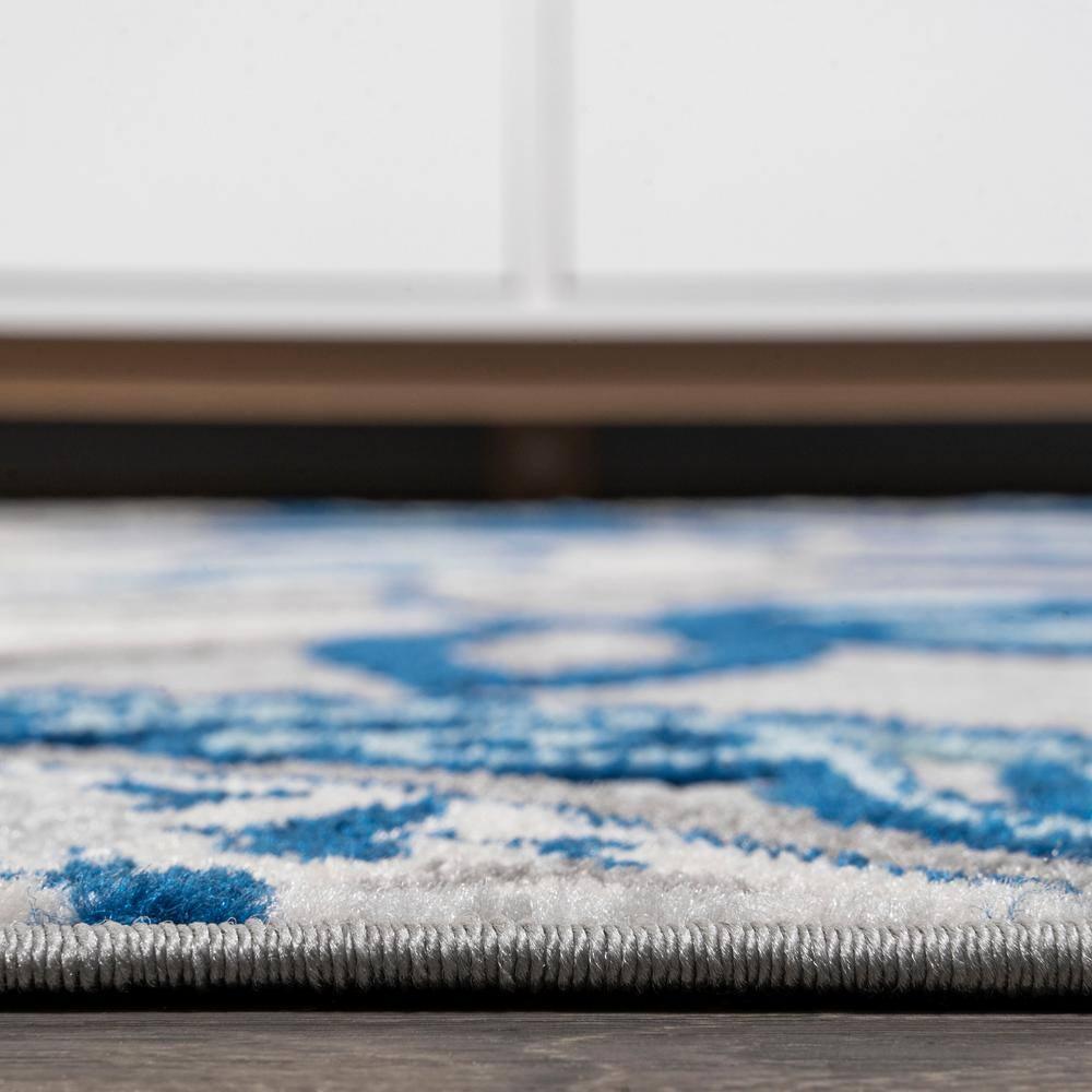 5'x8' Julien Paisley High-Low Indoor/Outdoor Area Rug, Blue/Light Gray - JONATHAN Y