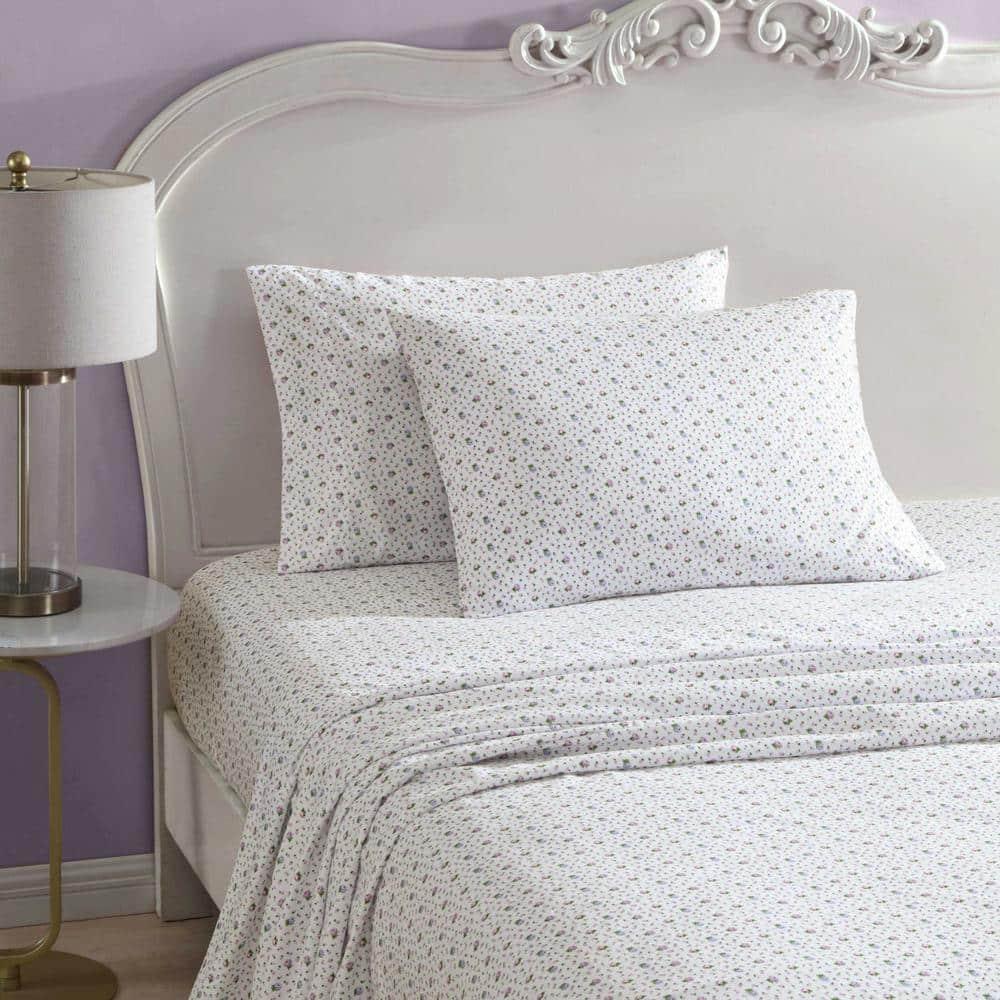 Betsey Johnson Pretty Floral Ditsy Purple Twin Sheet Set