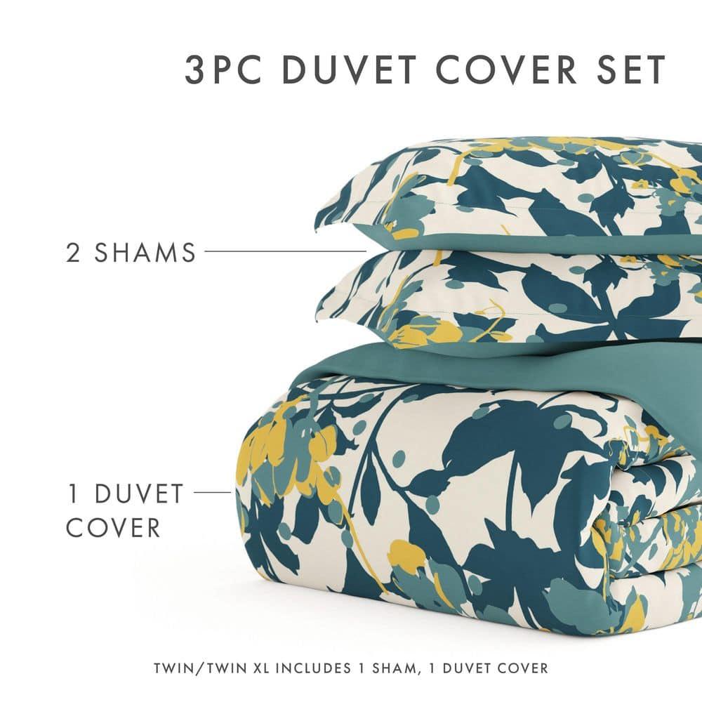 Boho Flower Reversible Duvet Cover Set