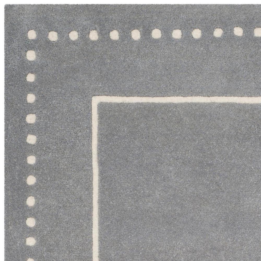 Bella BEL151 Hand Tufted Area Rug - Silver/Ivory - 6'x9' - Safavieh.