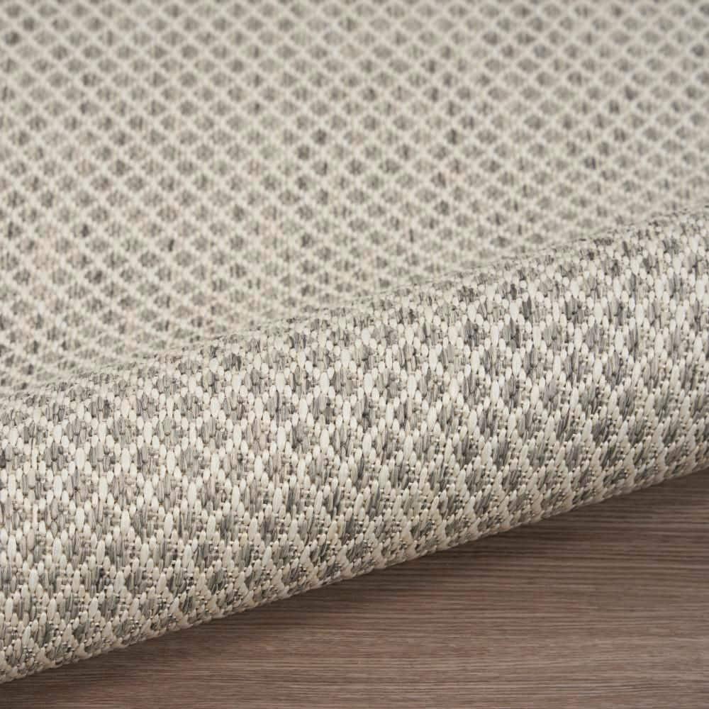 Nourison Courtyard COU01 Indoor/outdoor Area Rug - Ivory Silver 3' x 5'
