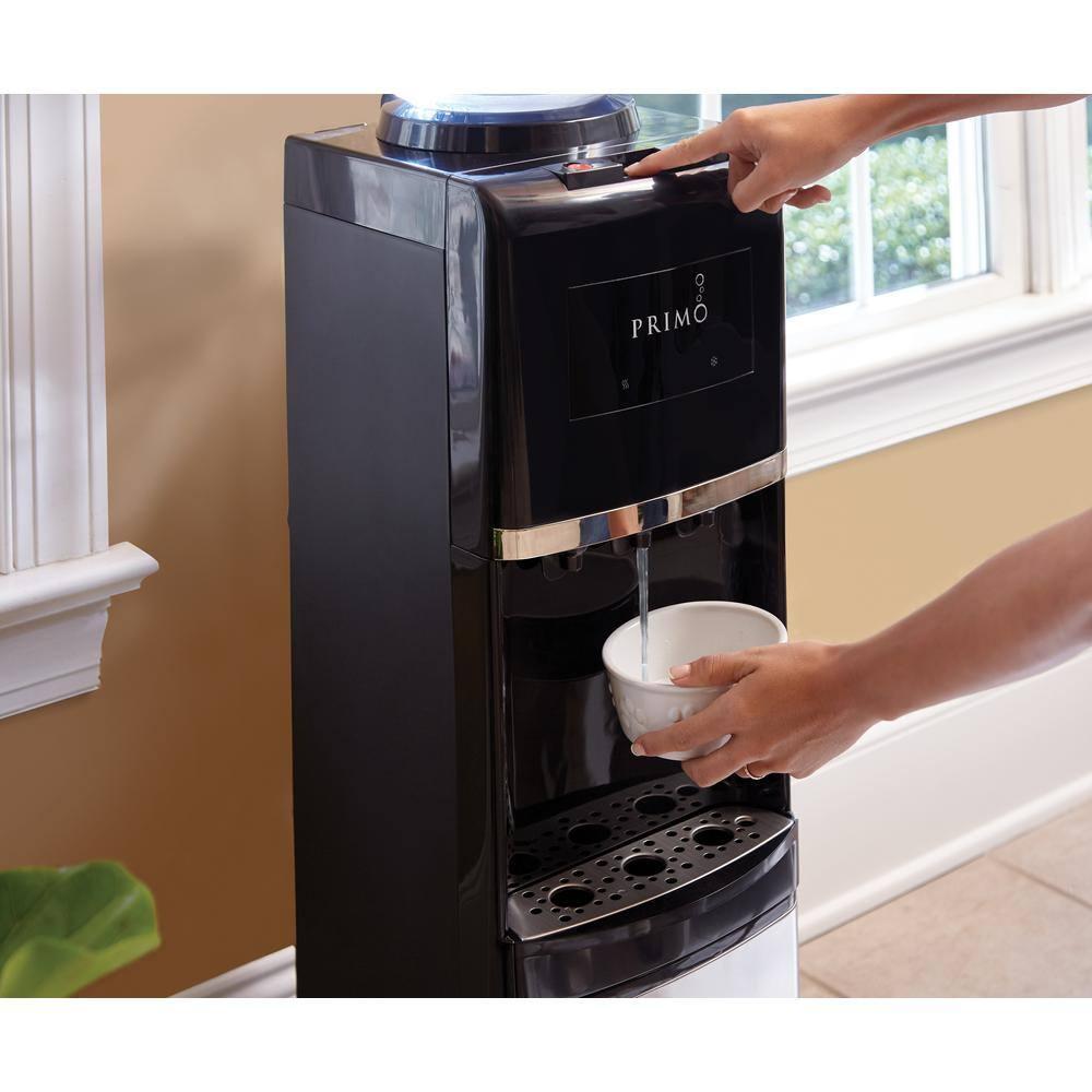 Primo Deluxe Freestanding Water Dispenser - Black: 5 Gallon Hot & Cold Water Cooler, Energy Star Certified, 500W