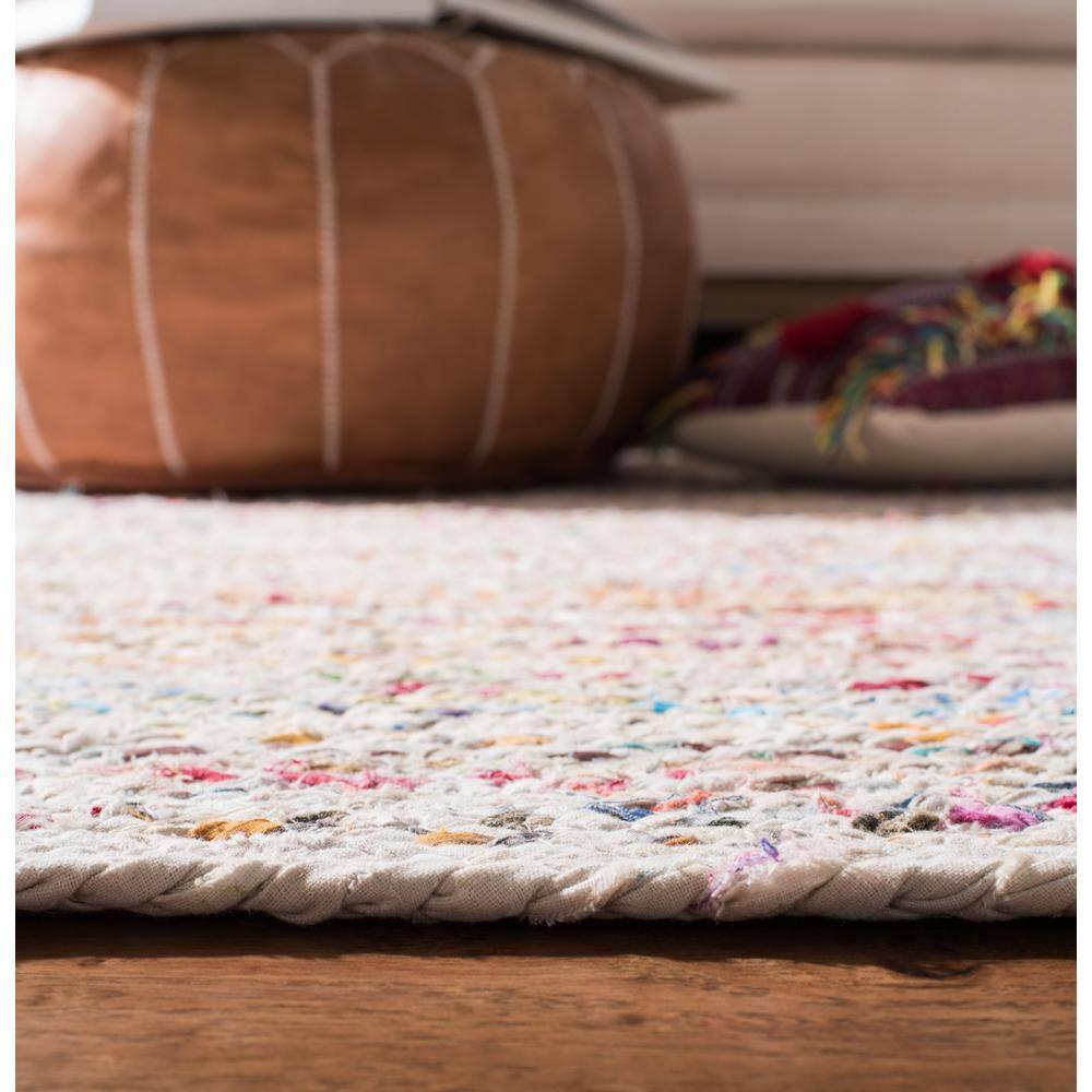Braided BRD210 Hand Woven Area Rug - Ivory/Multi - 10'x14' - Safavieh.