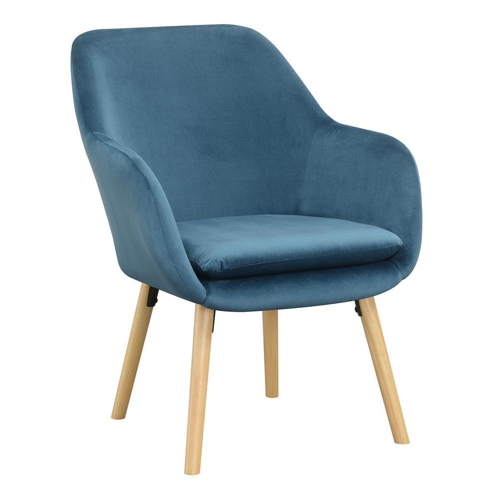 Convenience Concepts Take a Seat Charlotte Accent Chair, Blue Velvet