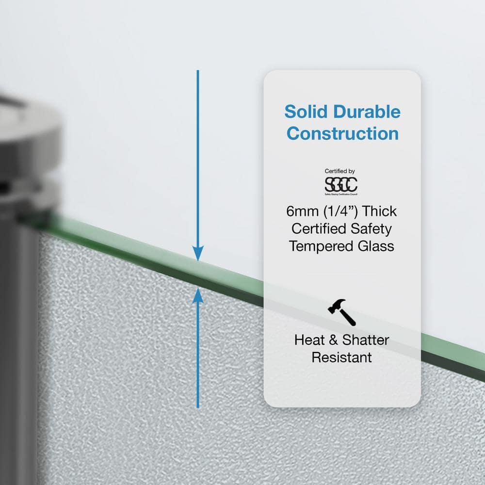 OVE Decors Breeze 33 in. Round Shower Kit w/ Frosted, Base, Wall