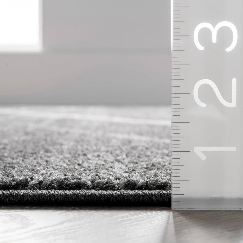 Nuloom 4 Square Thigpen Contemporary Indoor Area Rug, Charcoal, Abstract Lines, Non-Slip Backing, Stain Resistant, Bedroom Living Room, Kitchen