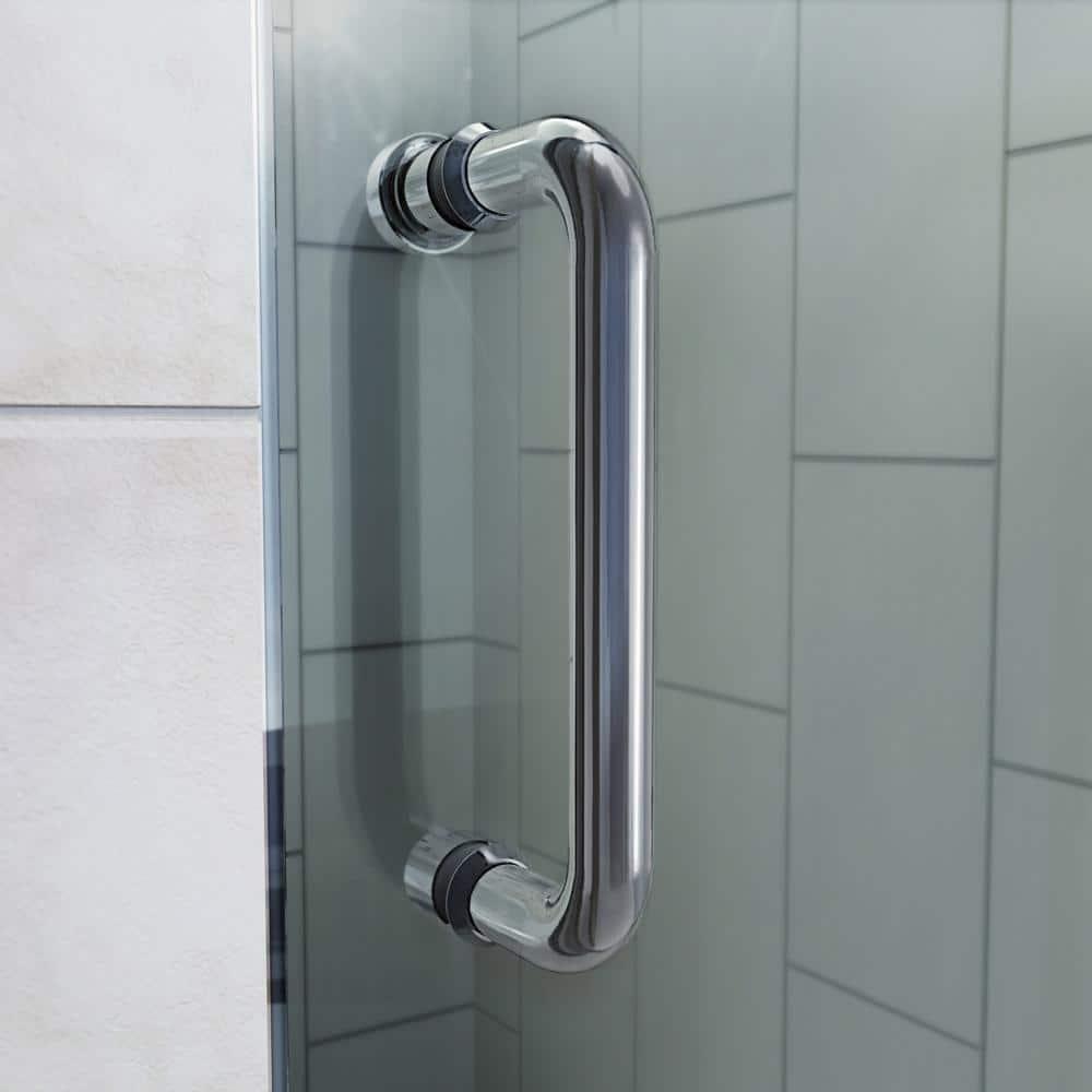 Flex 60" W x 30" D x 74.75" H Semi-Frameless Rectangle Pivot Shower Enclosure with Base Included