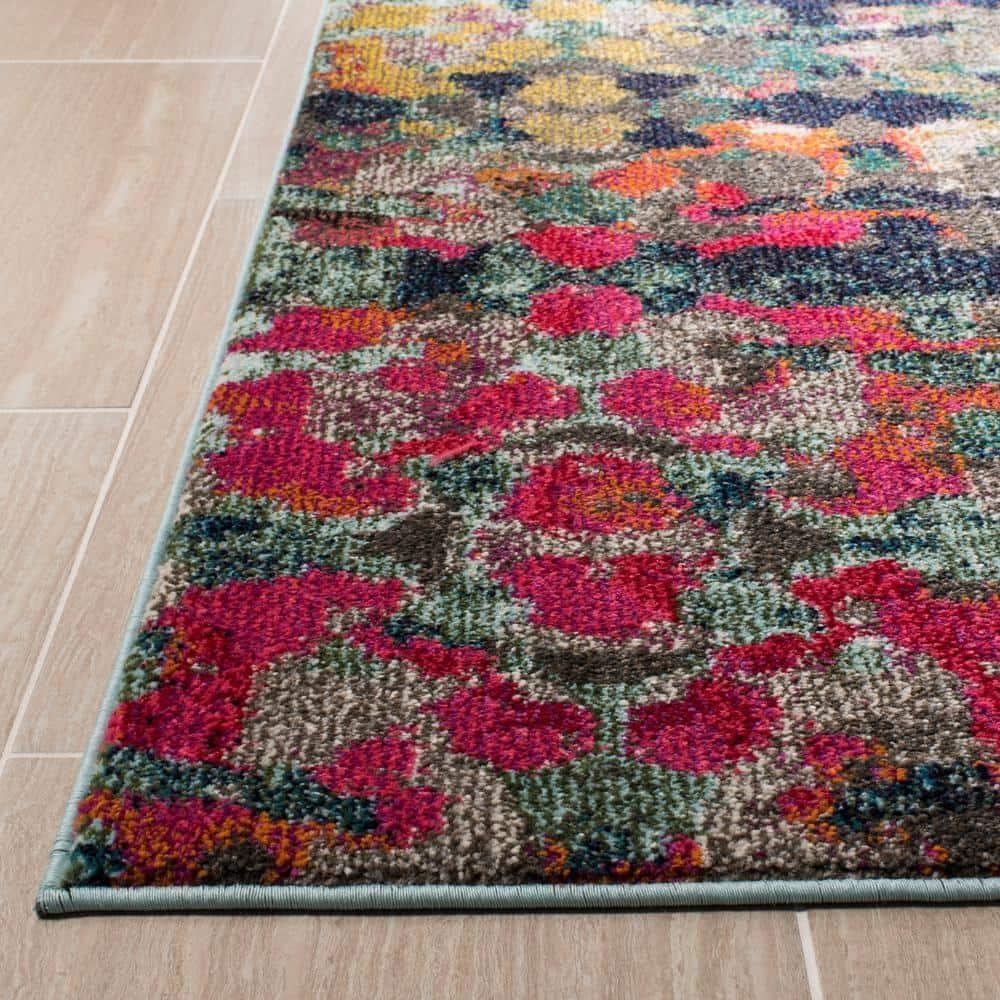 Monaco MNC263 Power Loomed Area Rug - Green/Blue - 8'x10' - Safavieh.