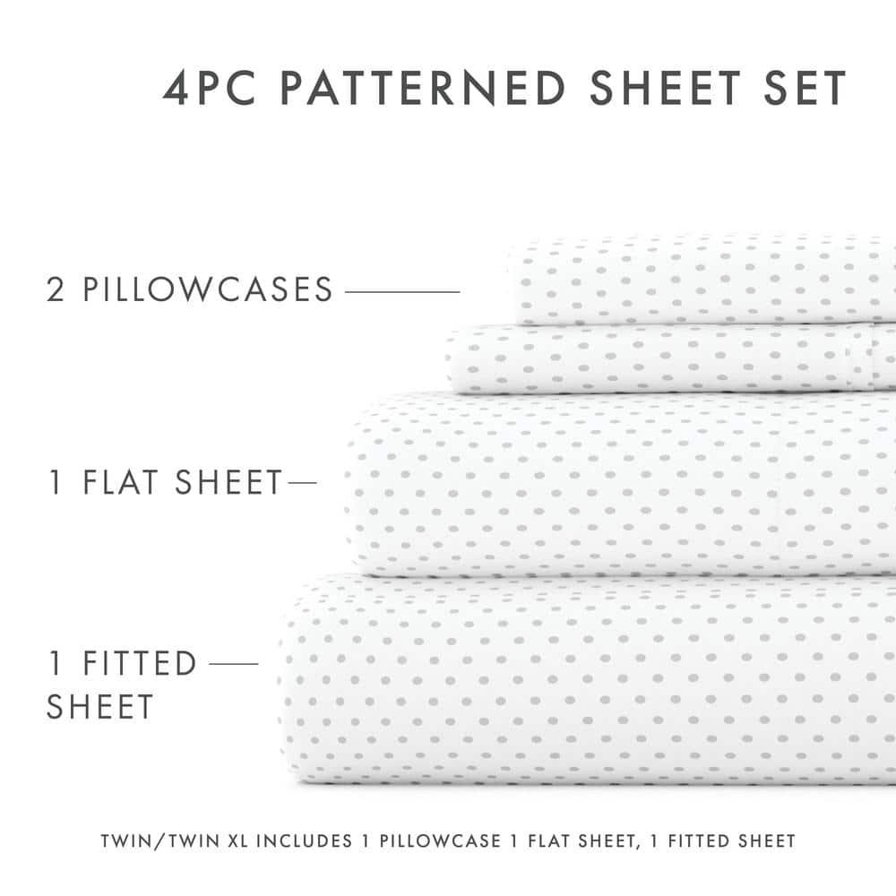 Simply Soft Striped Patterned 4 Piece Bed Sheet Set