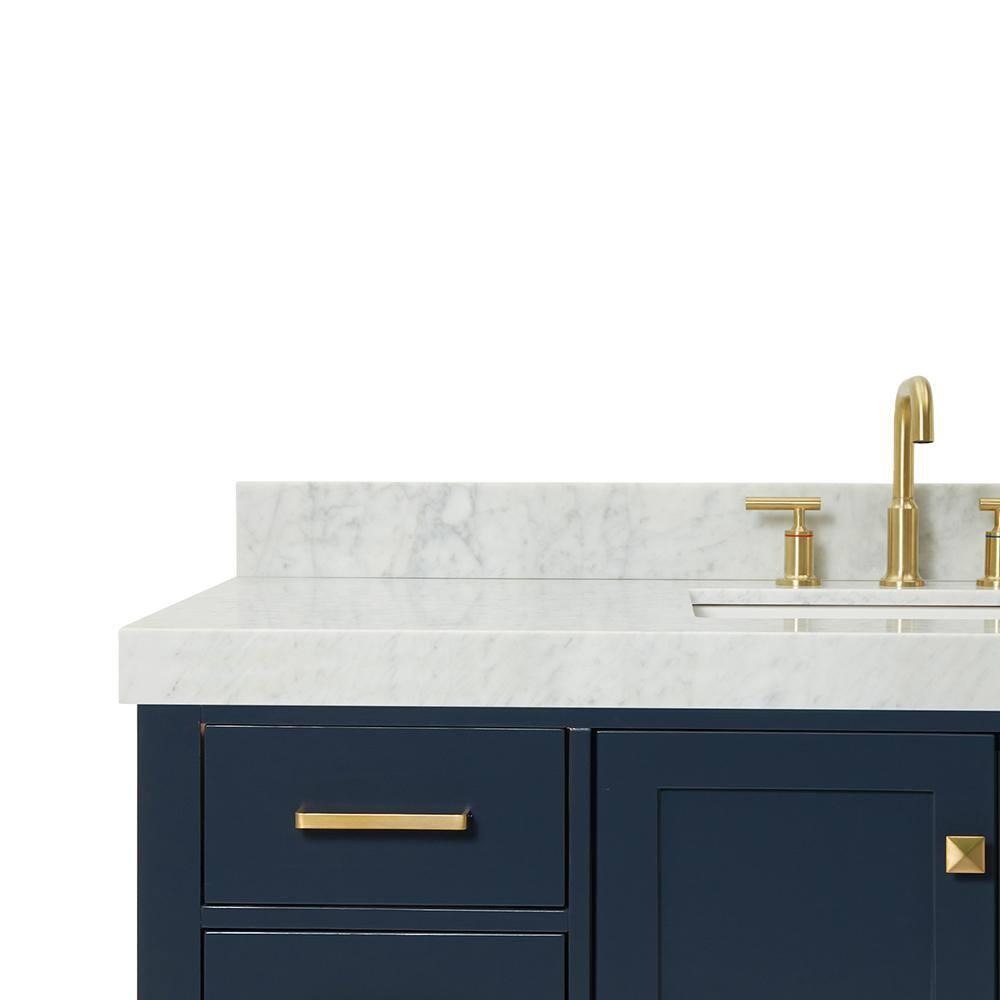 Cambridge 54'' Single Bathroom Vanity with Carrara Marble Top