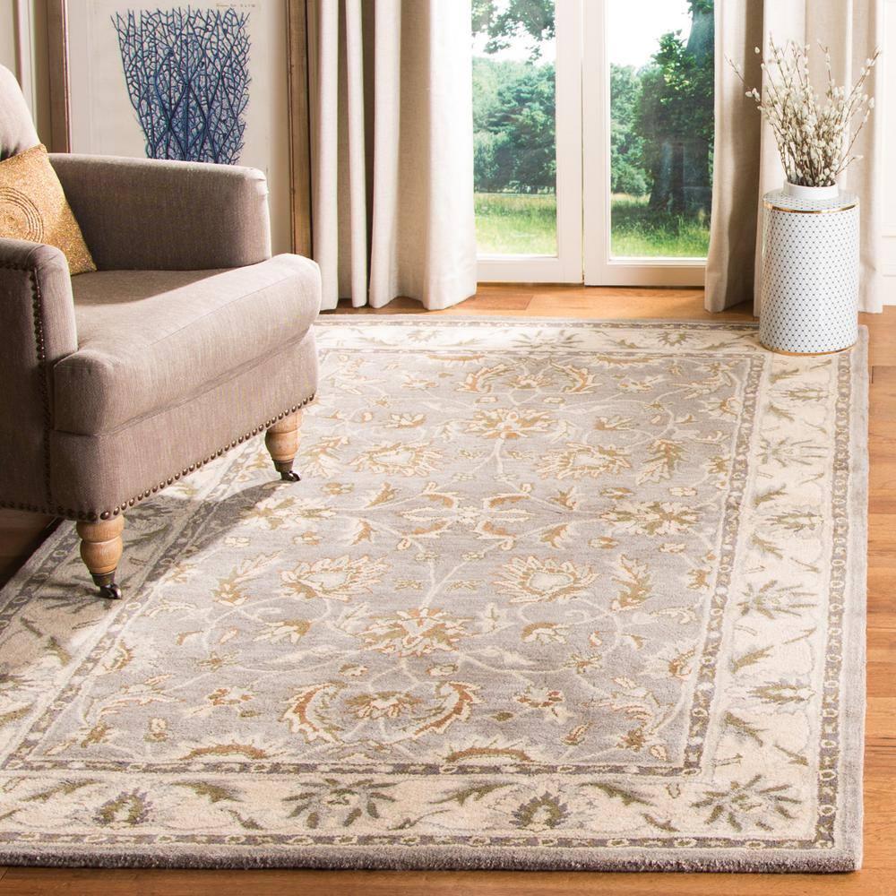 SAFAVIEH Heritage Anrai Traditional Wool Area Rug, Grey/Beige, 2' x 3'
