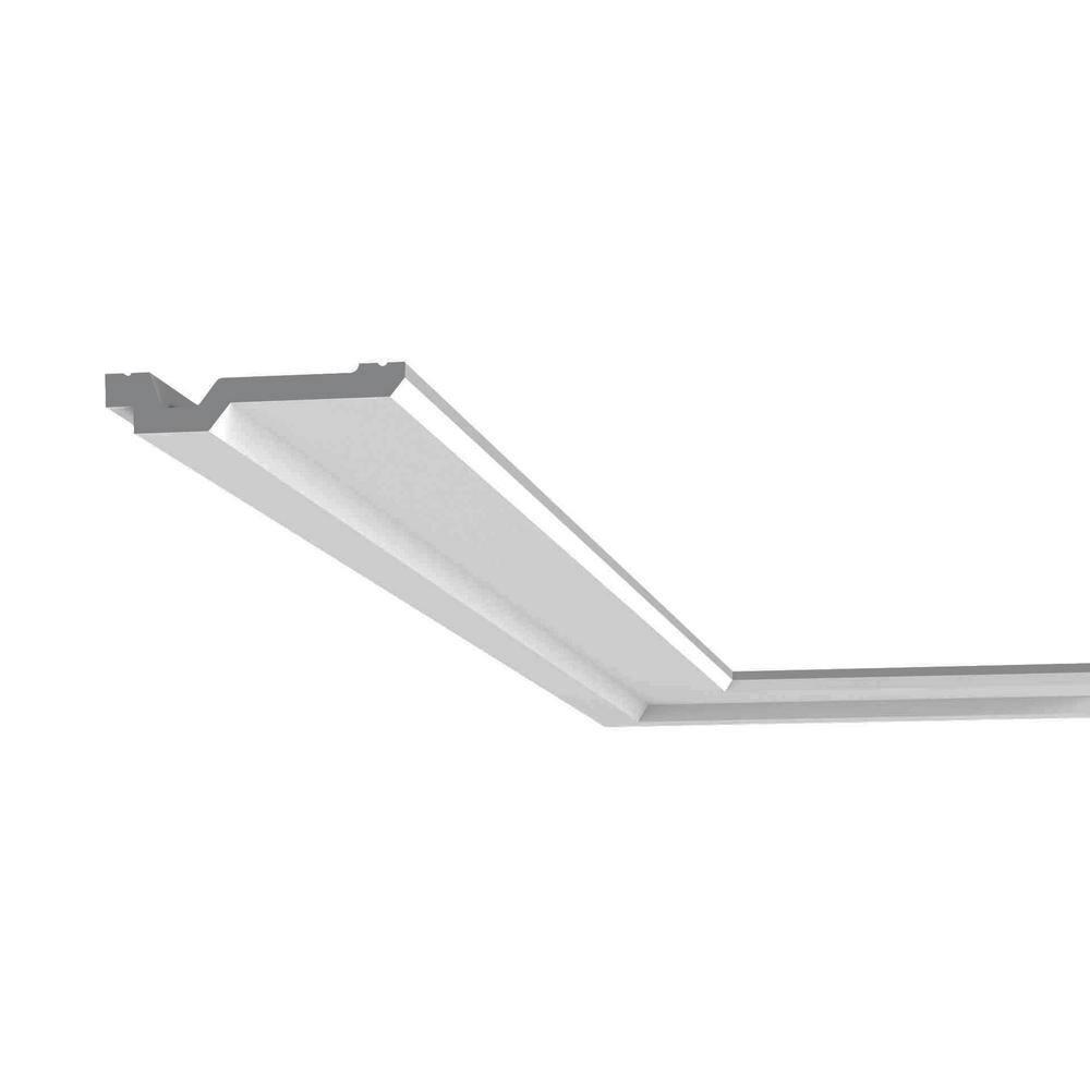 3-7/8 in x 3/4 in x 78-3/4 in Primed White Plain Polyurethane Crown Moulding (Set of 3)