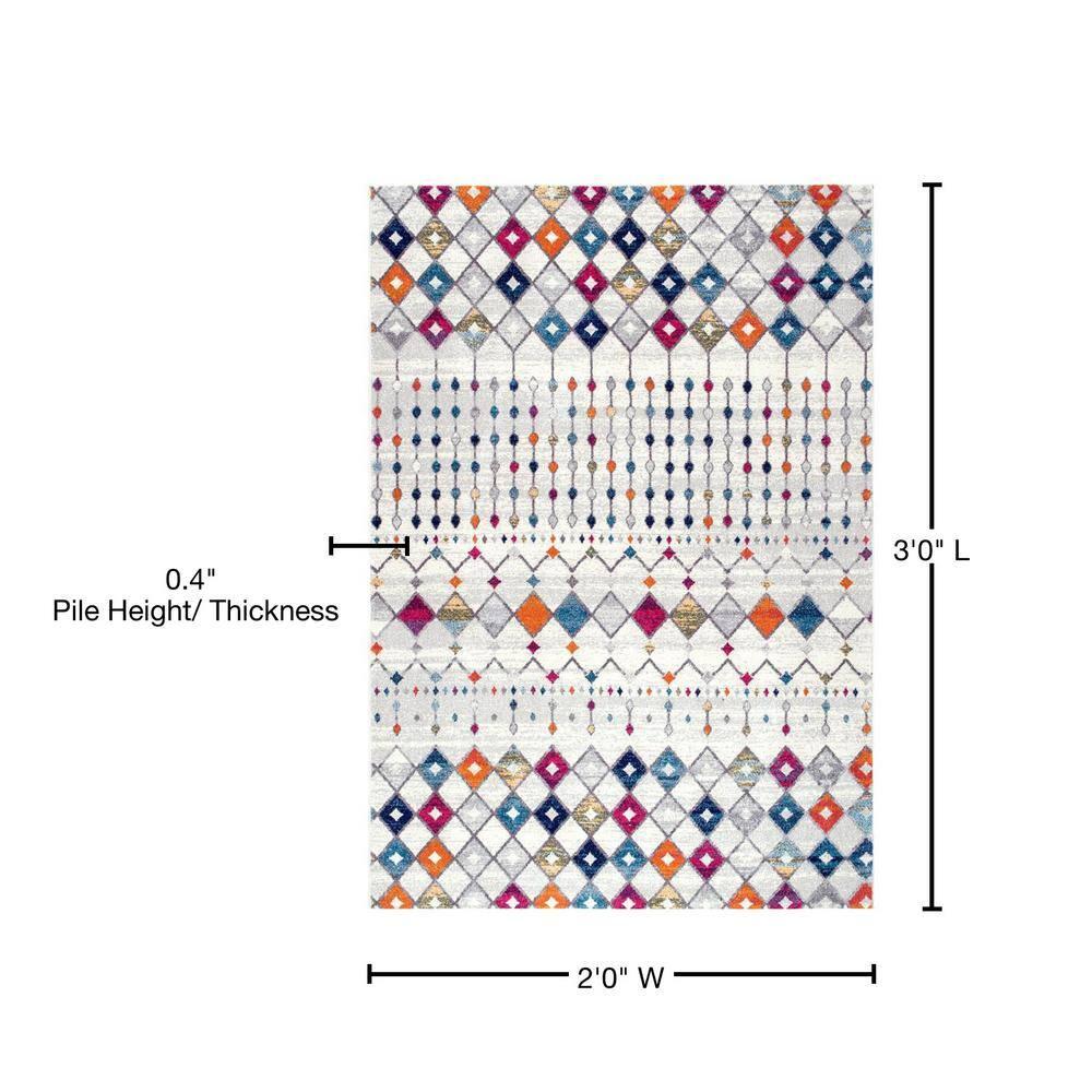 nuLOOM Moroccan Blythe Multicolor 2' x 3' Transitional Area Rug