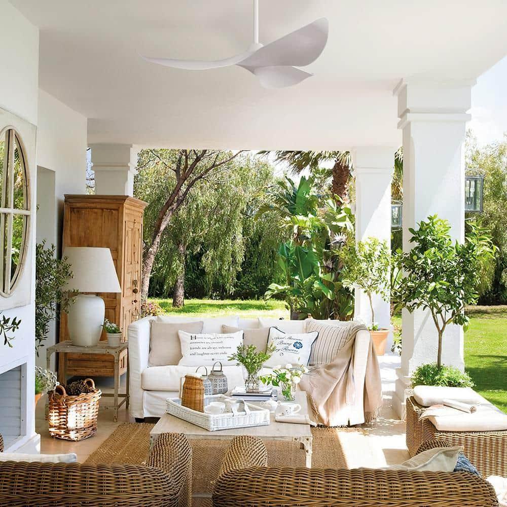 Sofucor 52'' Ceiling Fan Ceiling Fans without Lights for for Patios and Bedroom Black