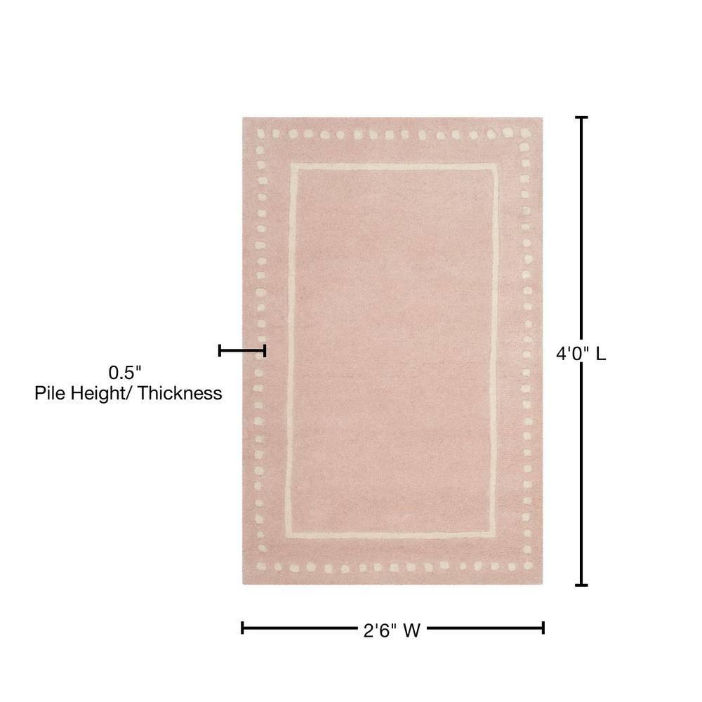 Bella BEL151 Hand Tufted Accent Rug - Light Pink/Ivory - 2'6"x4' - Safavieh.