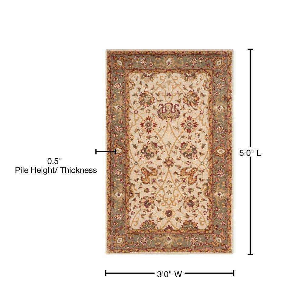 Antiquity AT21 Hand Tufted Indoor Accent Rug - Ivory - 3'x5' - Safavieh