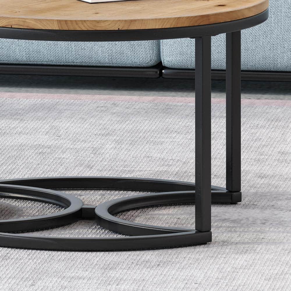 3pc Gerrish Modern Industrial Table Set Antique Brown - Christopher Knight Home: Sturdy Space-Saving Furniture