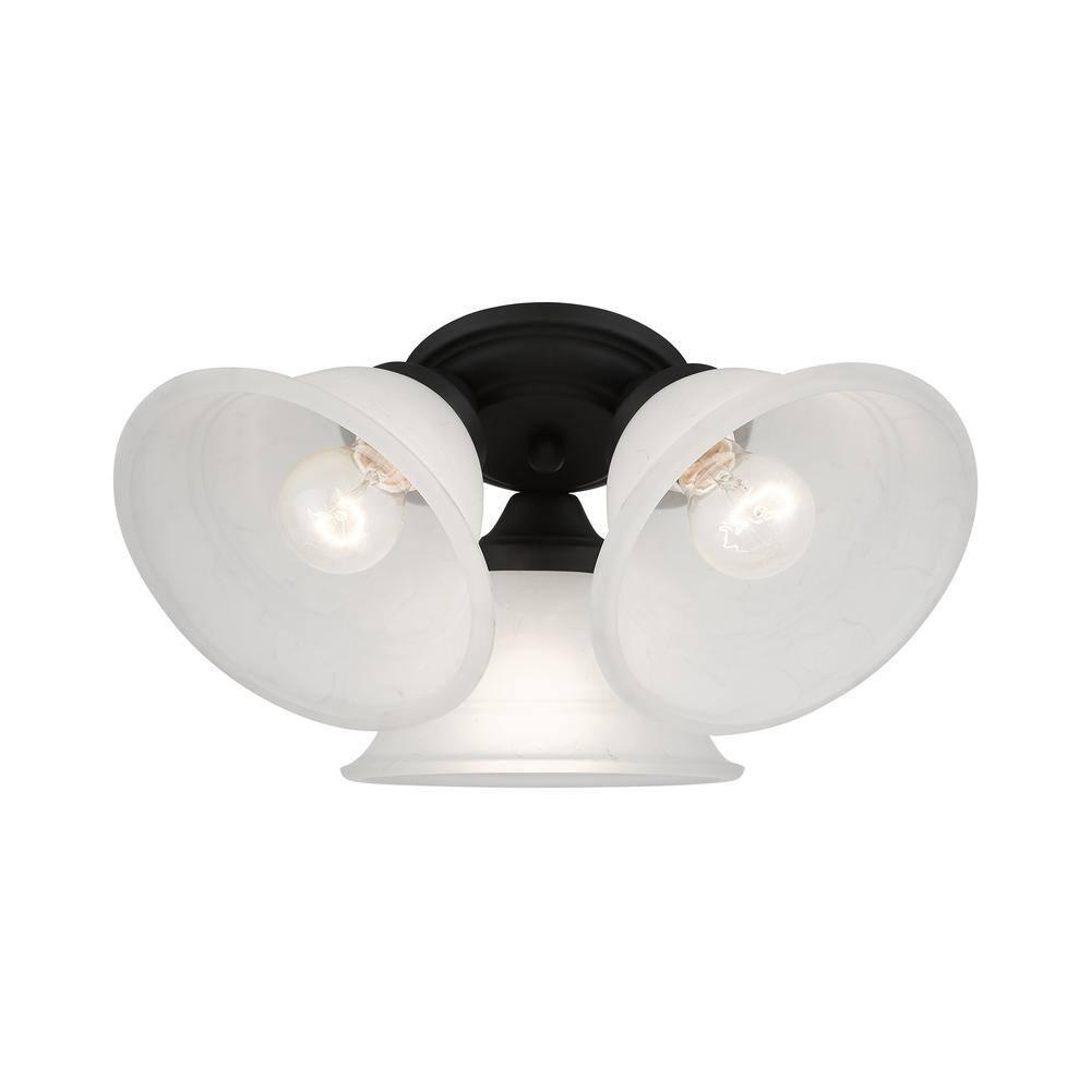 Livex Lighting Wynnewood 3 - Light Flush Mount in  Black