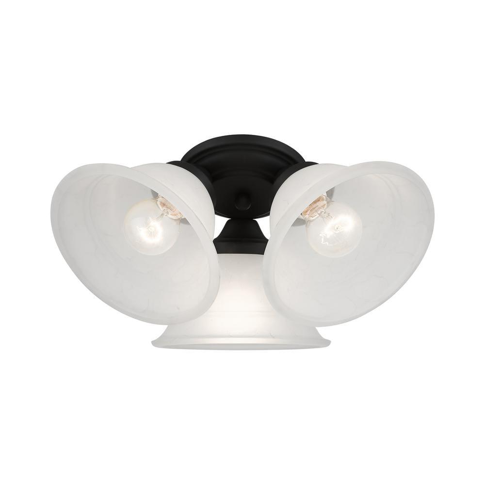 Livex Lighting Wynnewood 3 - Light Flush Mount in  Black