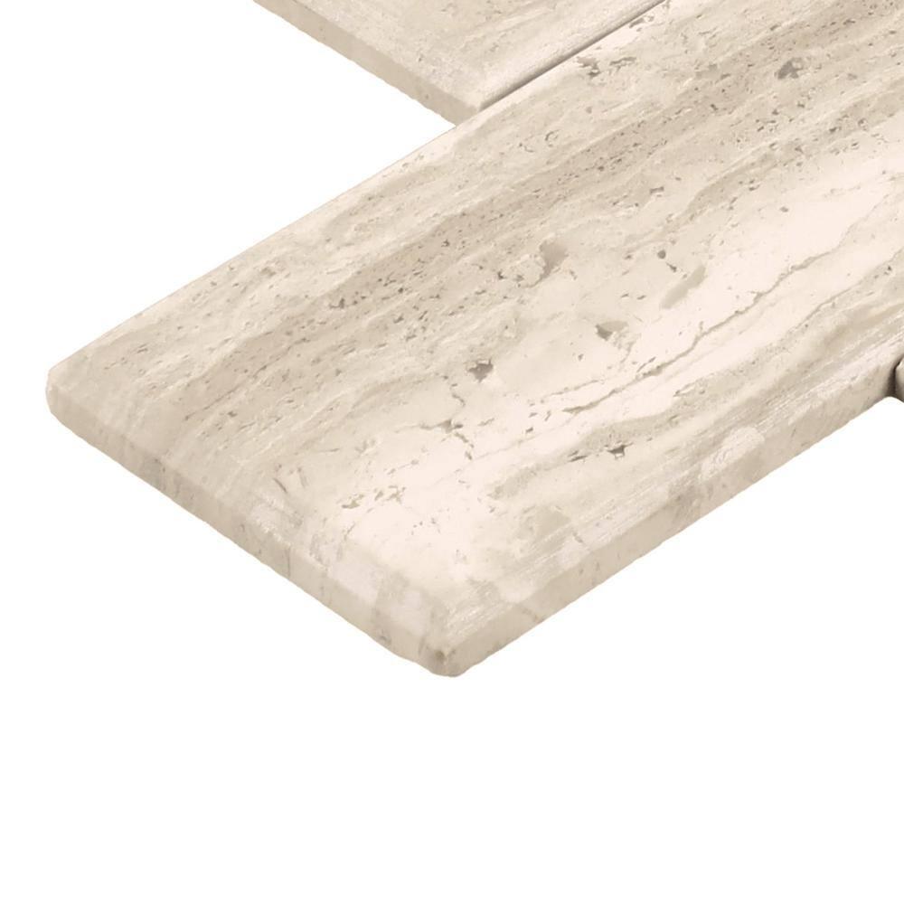 Daltile Simply Stick Mosaix 4'' W x 2'' L Natural Stone Peel and Stick Mosaic Tile