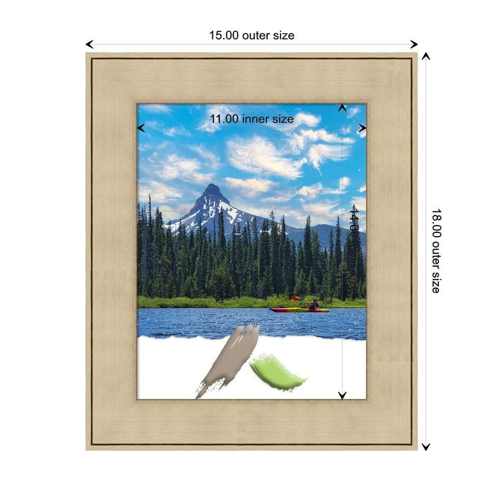 Amanti Art Classic Honey Silver Picture Frame Opening Size 11x14 in.