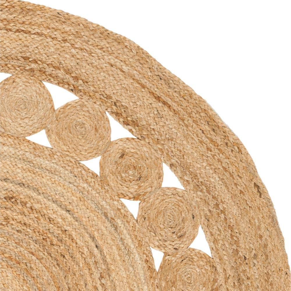 Natural Fiber NF364 Hand Woven Indoor Accent Rug - Natural - 3' Round - Safavieh.