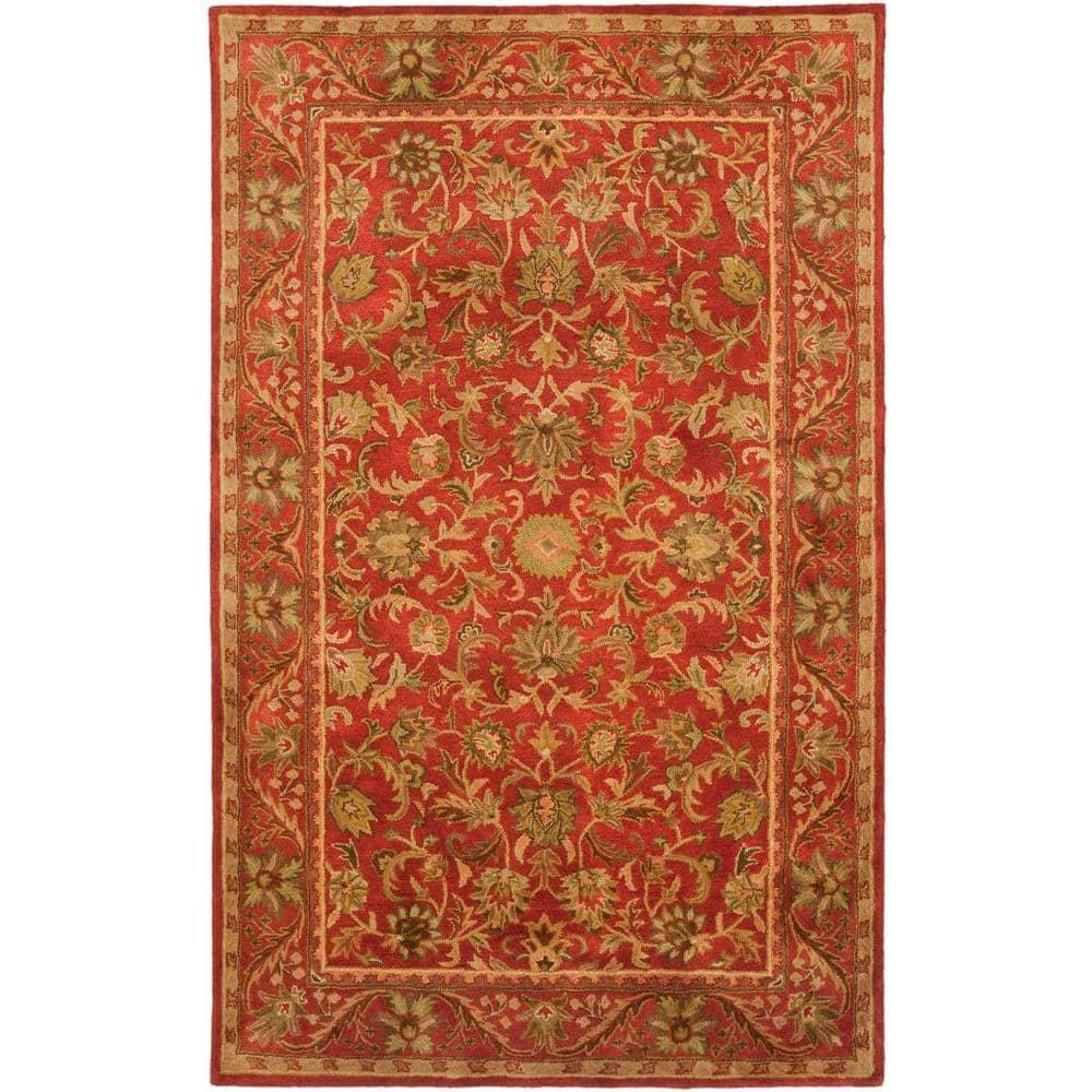 Antiquity AT52 Hand Tufted Indoor Area Rug - Red/Red - 6'x9' - Safavieh