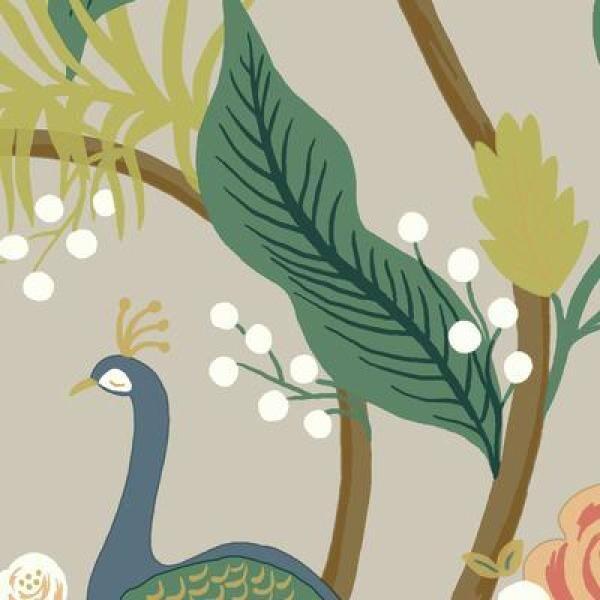 Rifle Paper Co. Peacock 27' x 27" Wallpaper Roll