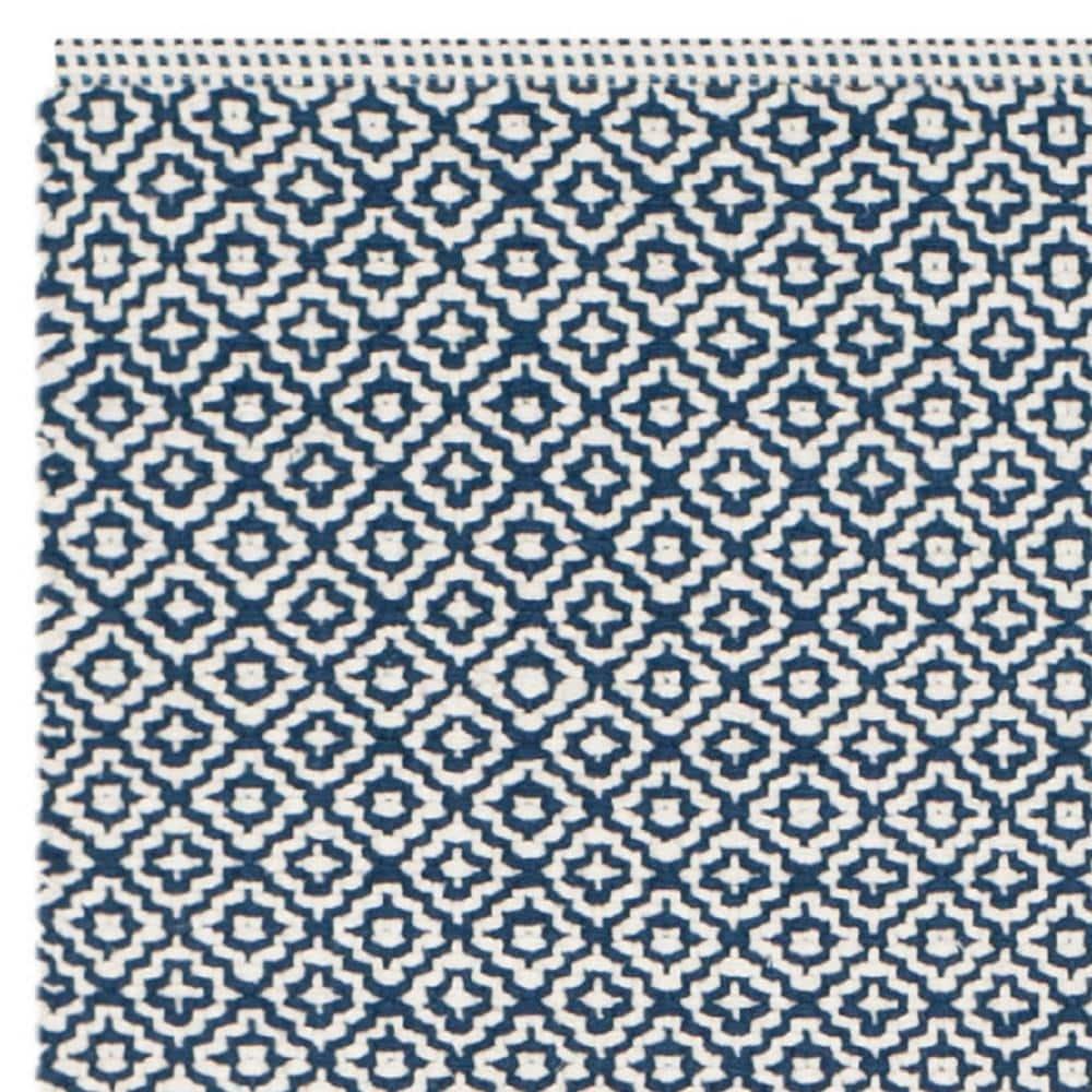 Montauk MTK717 Hand Woven Runner Rug - Ivory/Navy - 2'3"x7' - Safavieh.
