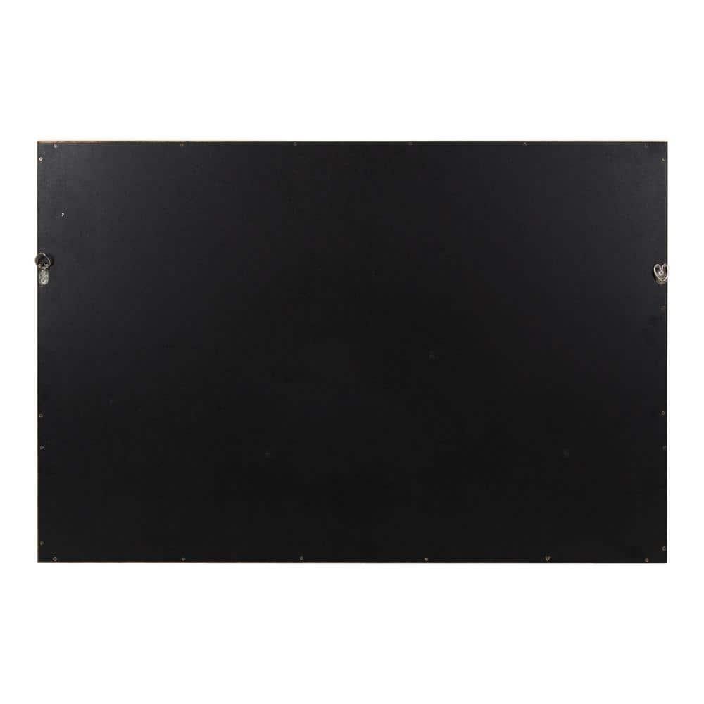 24" x 36" Hinter Functional Wall Mirror Walnut Brown - Kate & Laurel All Things Decor: Mid-Century, Storage Shelf, Hanging Hooks