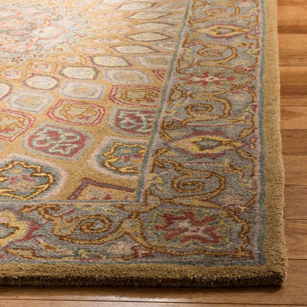 Heritage HG914 Hand Tufted Area Rug - Light Brown/Grey - 8'x10' - Safavieh.