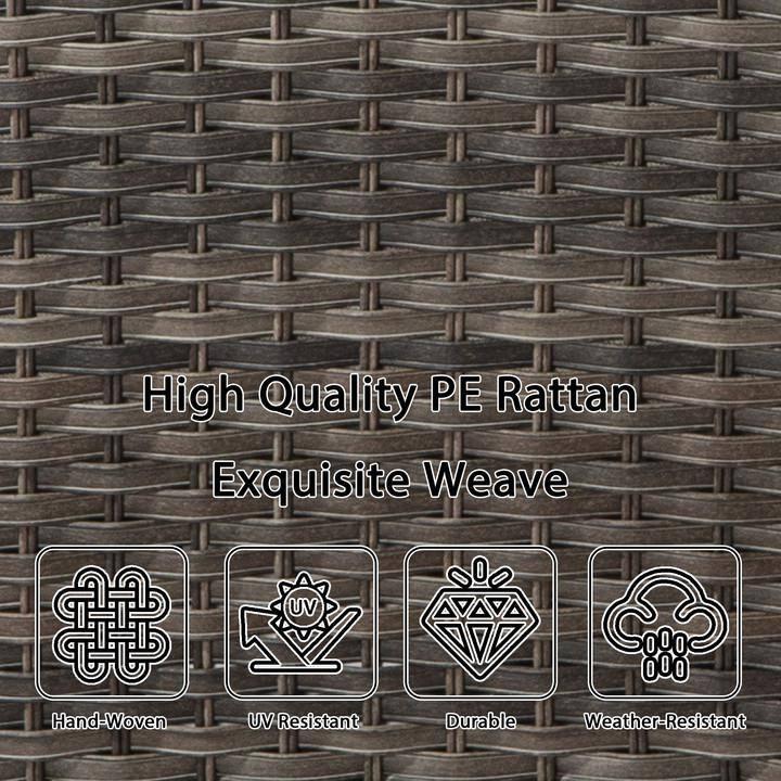 MeetLeisure 5 Pieces Outdoor Furniture Patio Furniture Set with Two Swivel Rocking Chairs,Two Ottomans, One Side Table, Green