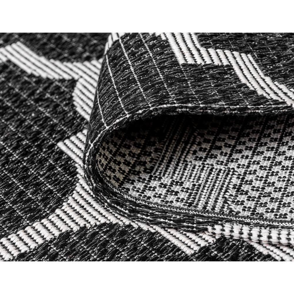 Unique Loom Decatur Collection Area Rug - Trellis (2' x 8' Runner Black/Ivory)