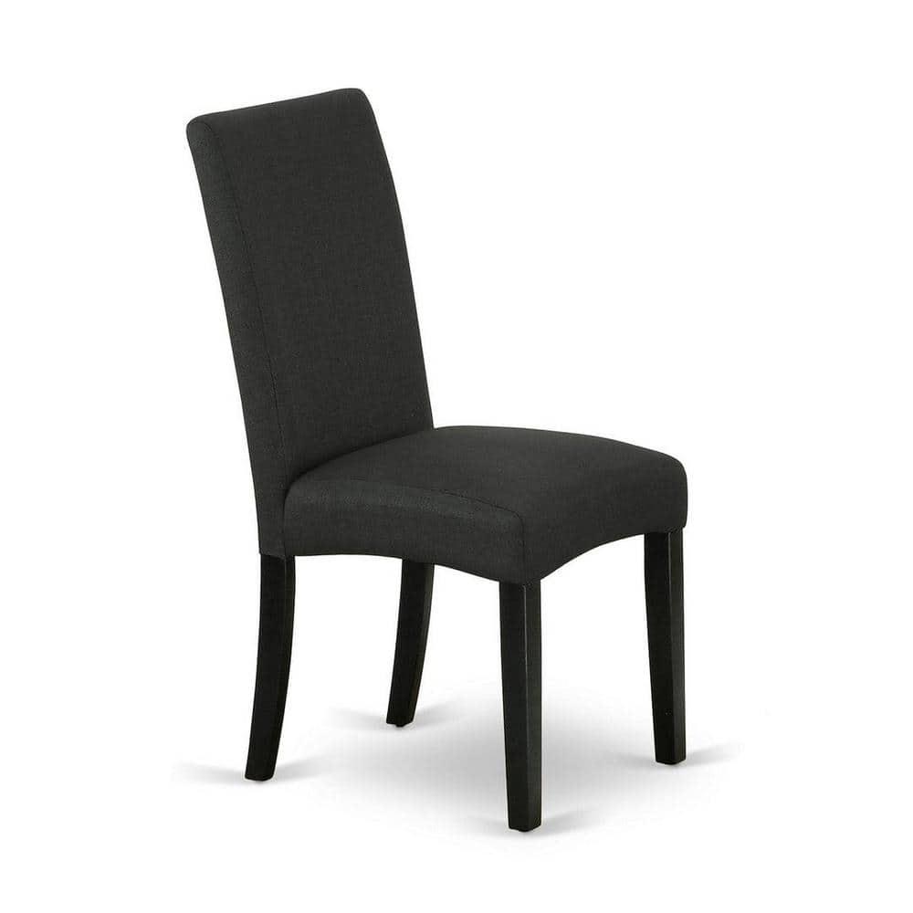 East West Furniture Shelton 5-piece Wood Dining Set in Black