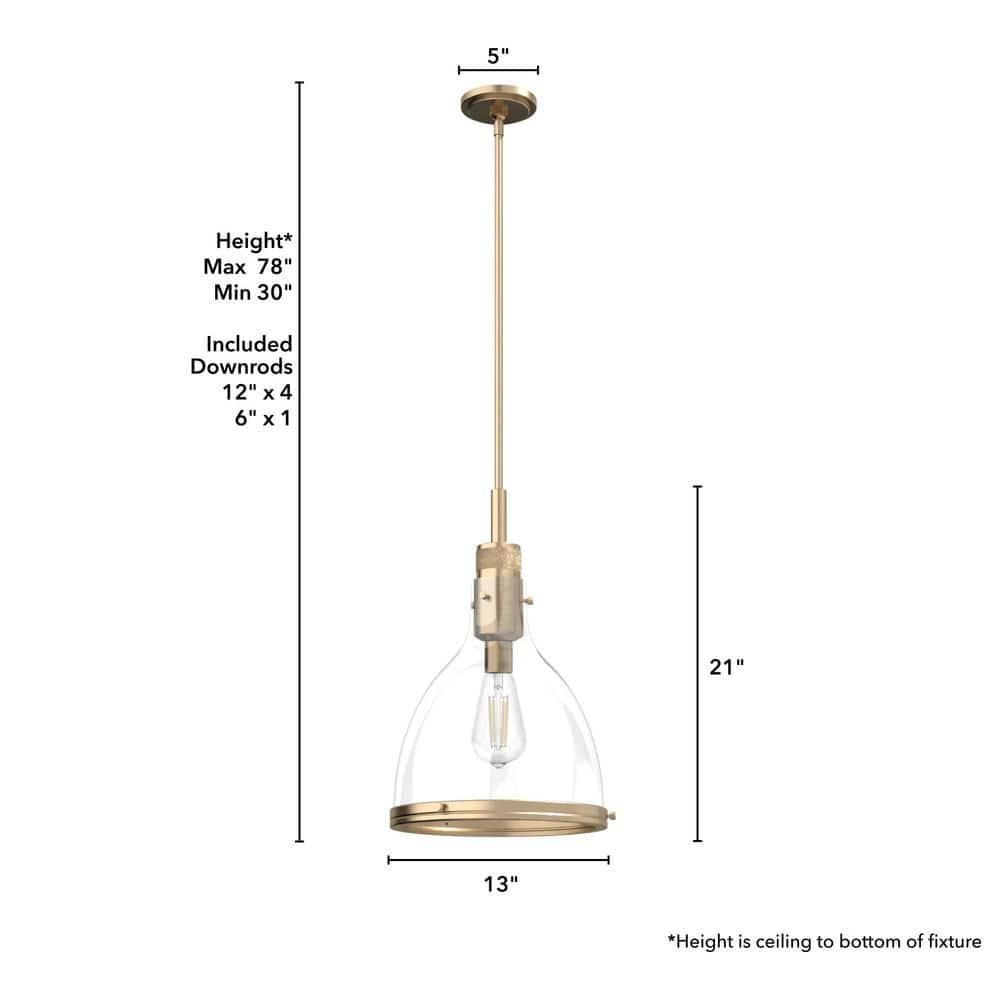 Van Nuys 1 Light 13 inch Bell Pendant