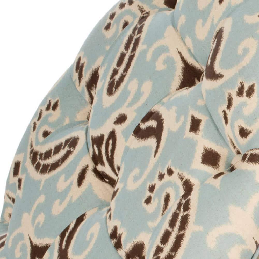 Safavieh  Tanisha Cyan Blue Shoe Storage Ottoman