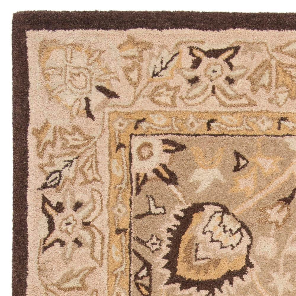 SAFAVIEH Anatolia Venice Traditional Wool Area Rug, Sage/Beige, 4' x 6'