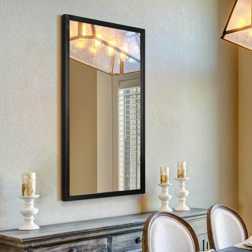 Empire Art Direct Contempo Stainless Steel Gold Wall Mirror Brushed Black 24" x 36" Black