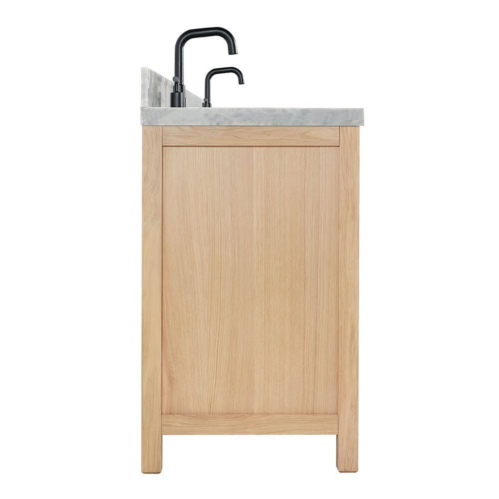 Cambridge 72'' Double Bathroom Vanity with Carrara Marble Top