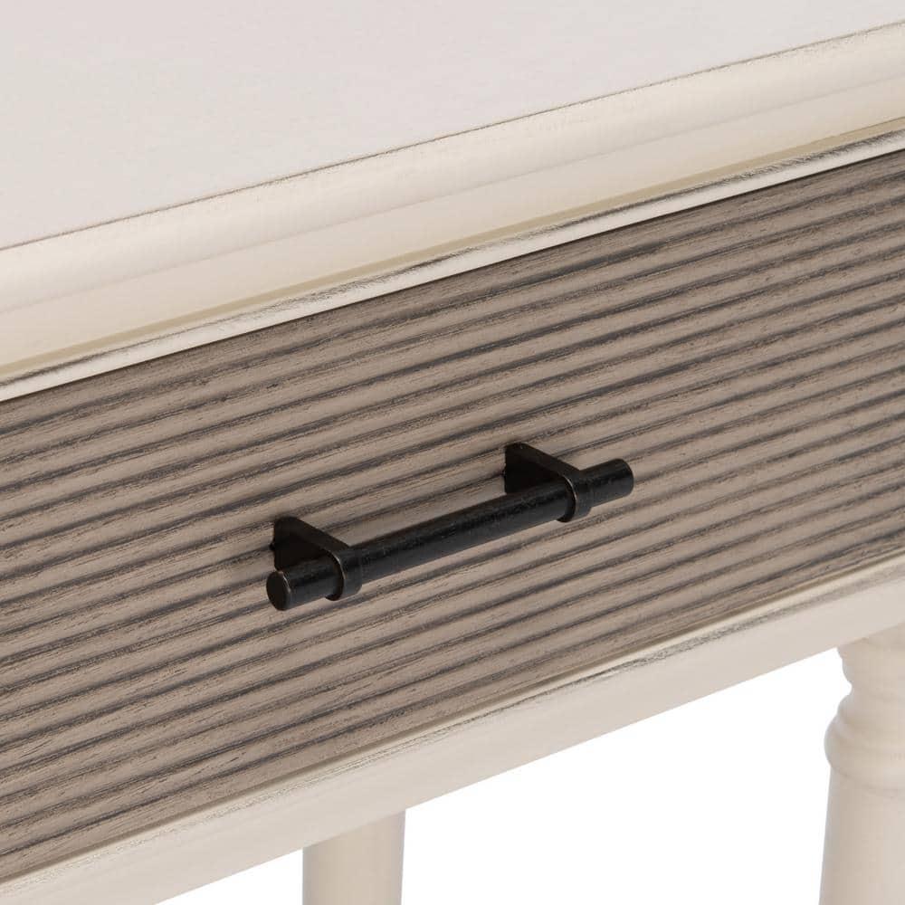 Ryder 2 Drawer Console Table - Distressed White/Greige - Safavieh