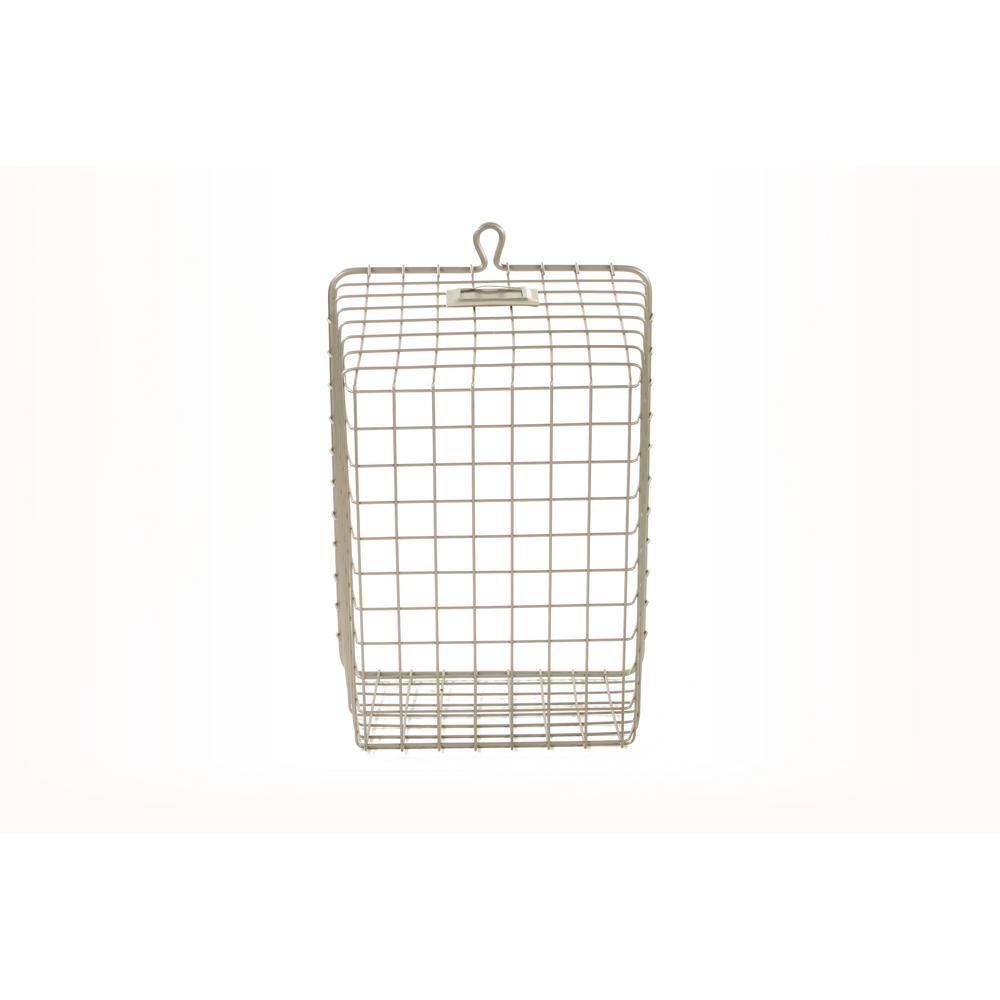 Spectrum Diversified Small Storage Basket Light Silver: Metal Locker Storage & Portable Utility Organizer