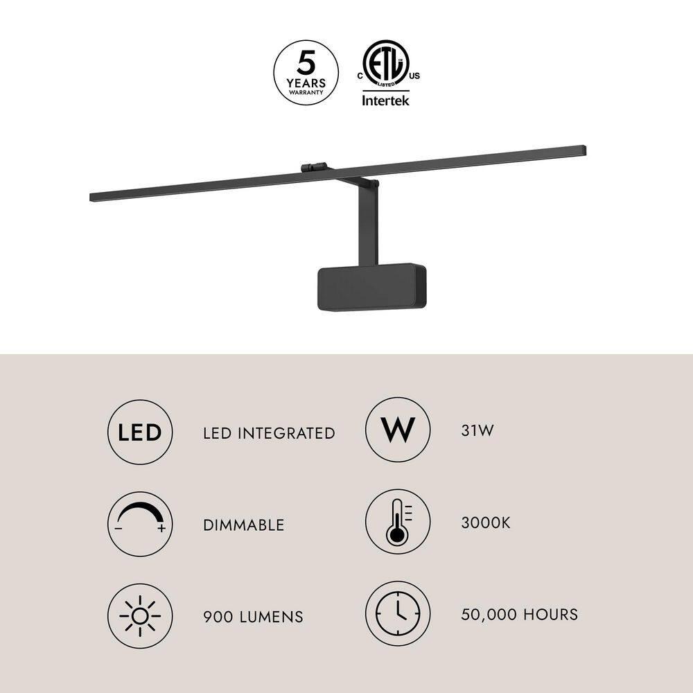 Kuzco Lighting Vega 34'' Dimmable LED Wall Mounted Picture Light
