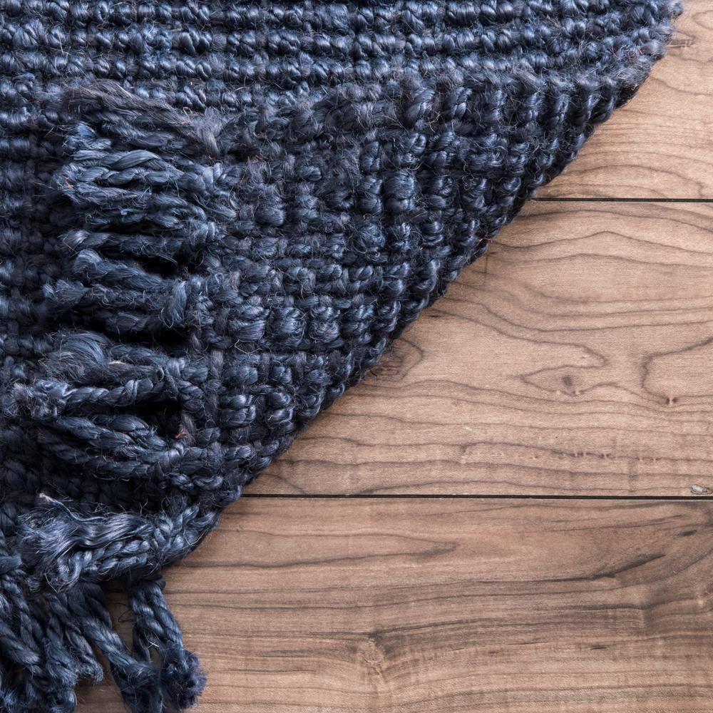 nuLOOM Daniela Chunky Jute Navy 5' x 7' 6" Farmhouse Area Rug