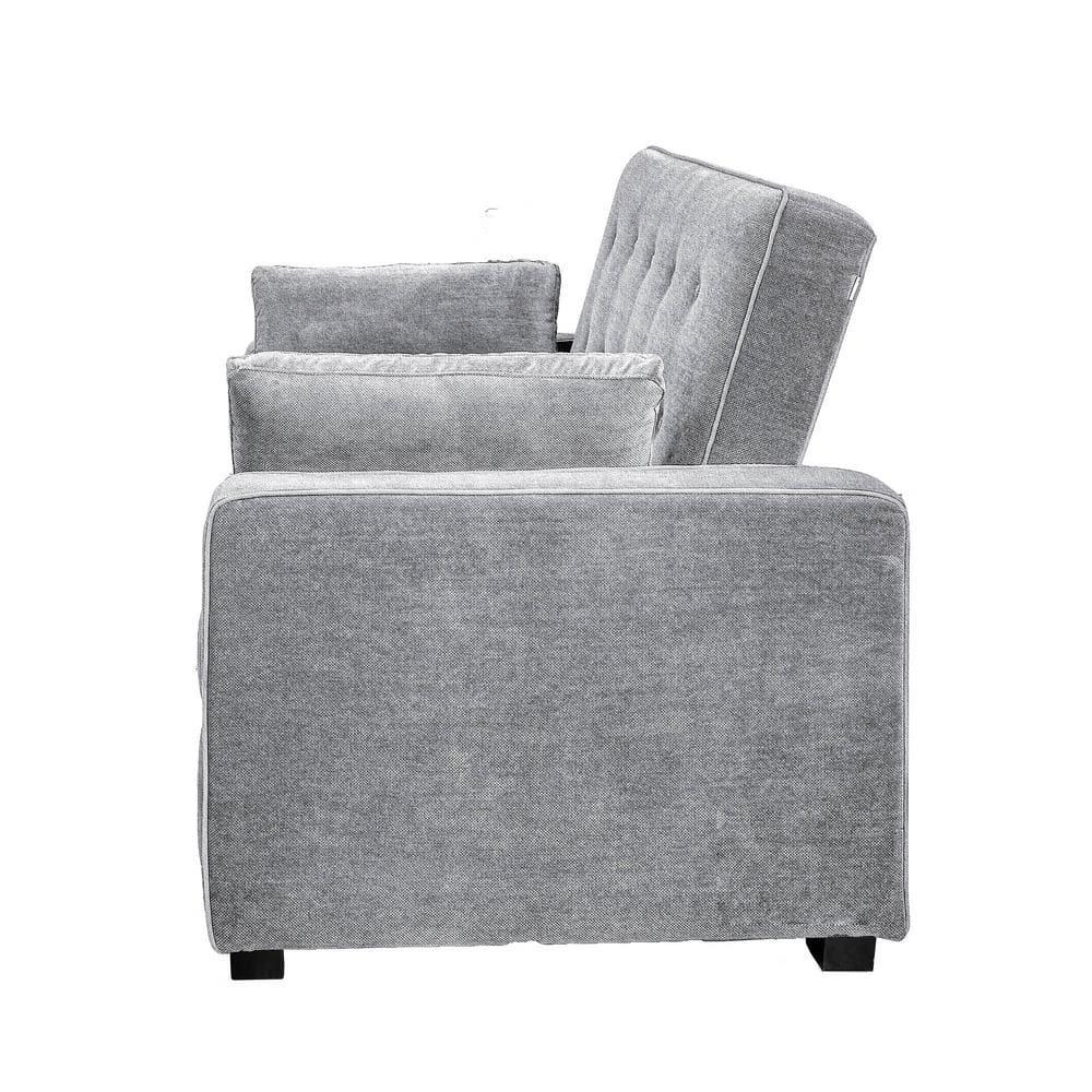 Serta Monroe 72.6" Queen Square Arm Tufted Back Convertible Sleeper Sofa with Cushions