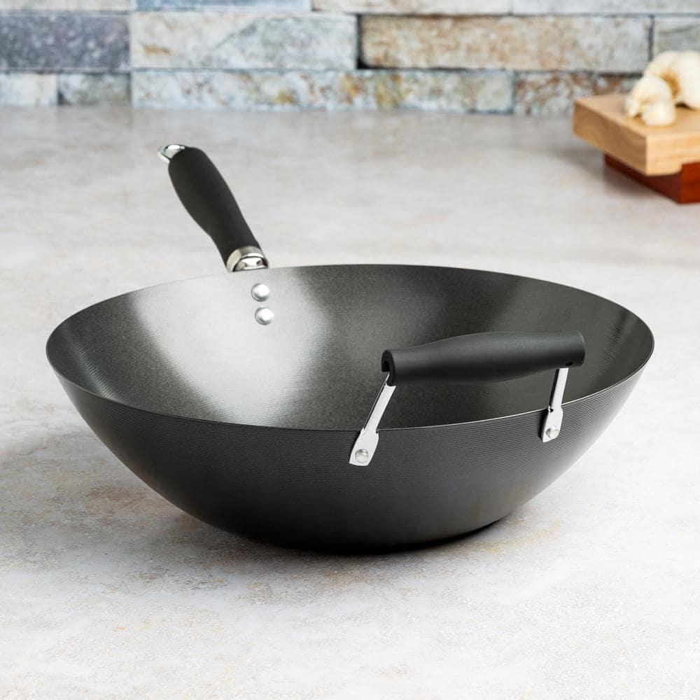 Hong Kong Chopstick House Carbon Steel Wok with Helper Handle