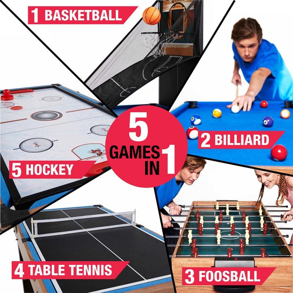 MD Sports 5 Game 48.5" Multi Game Table