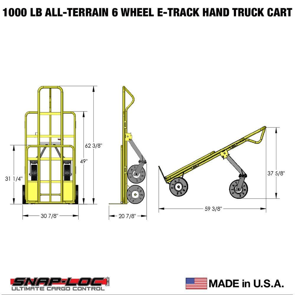 American Cart Multi Mover XT Hand Truck Moving Dolly, 1000 lbs Capacity