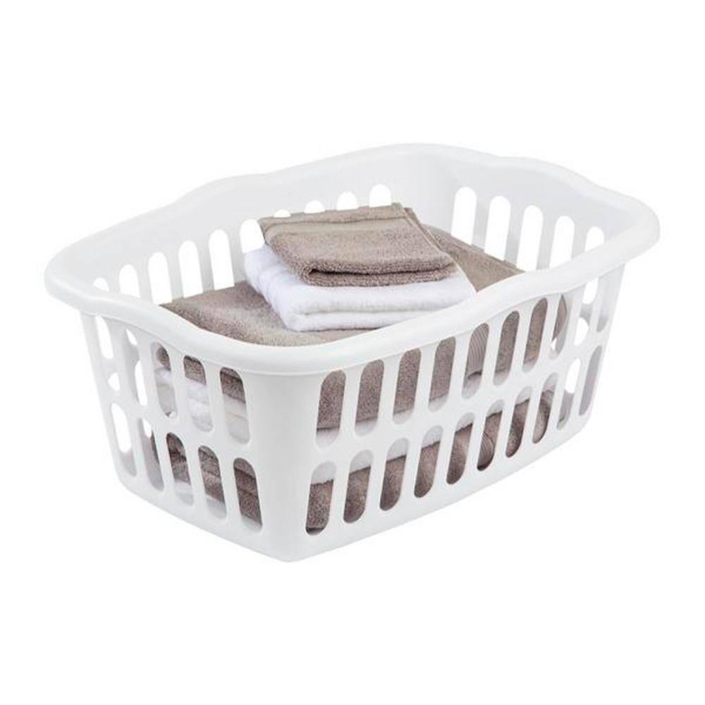 Sterilite Sterilite 1.5 Bu Rectangular Laundry Basket, Classic Design to Carry Clothes to Laundry Room (Set of 12)