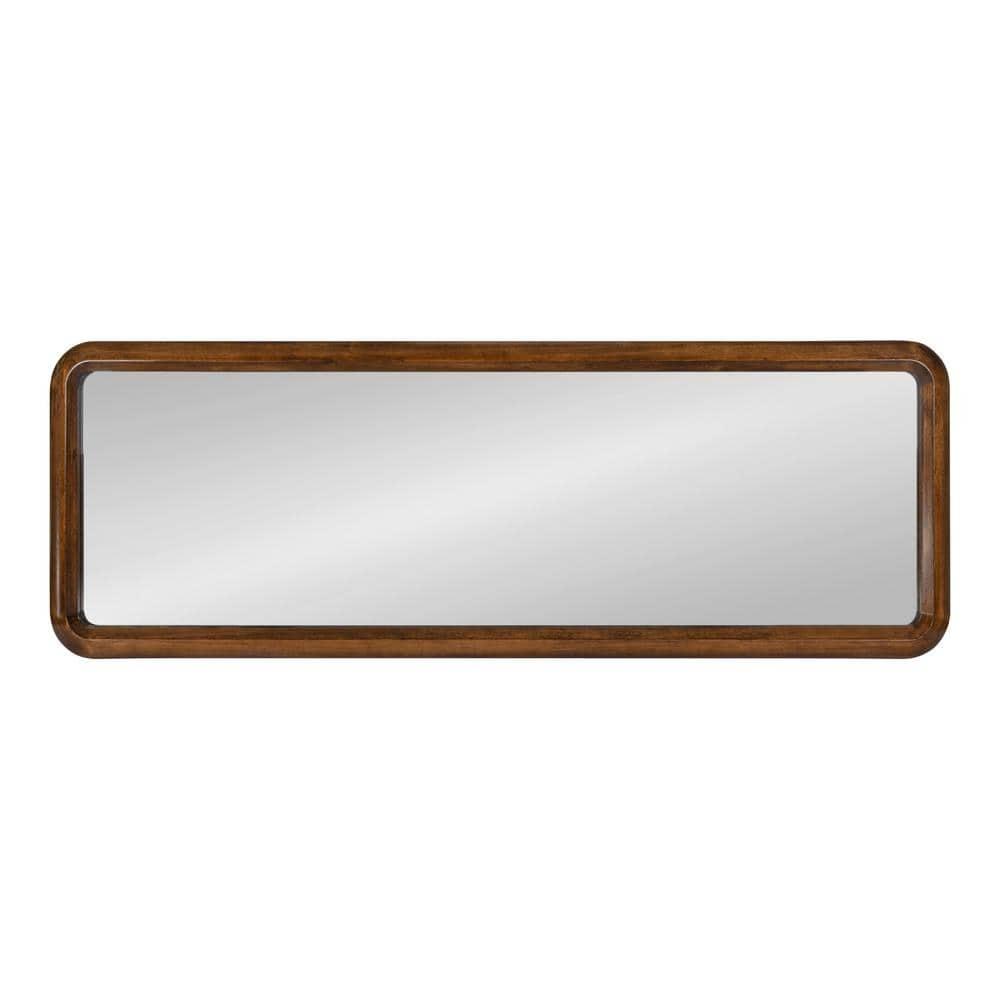 16" x 48" Pao Full Length Wall Mirror Walnut Brown - Kate & Laurel All Things Decor