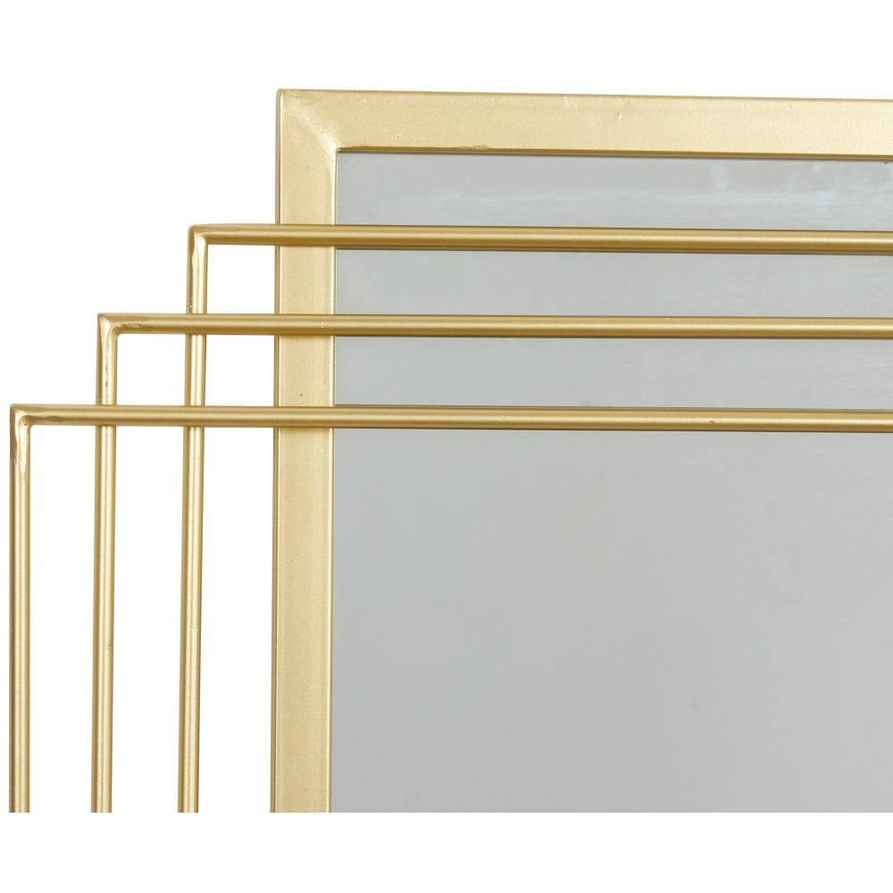 CosmoLiving by Cosmopolitan CosmoLiving by Cosmopolitan Gold Metal Geometric Wall Mirror